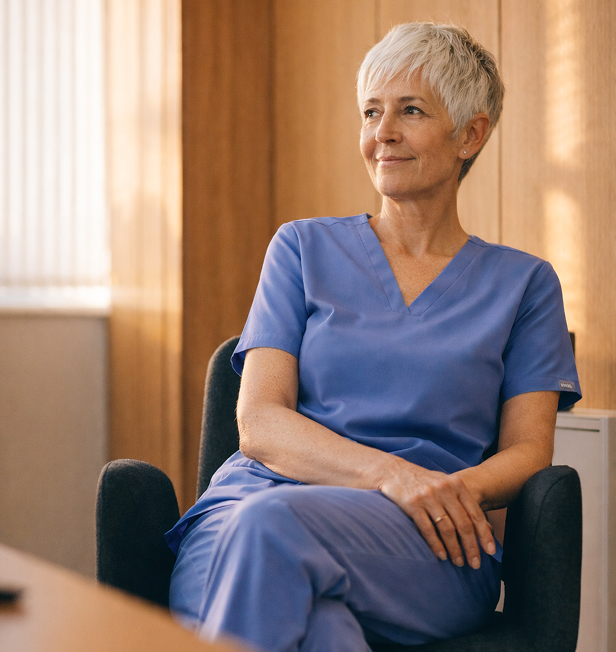 Nurse or doctor in healthcare setting
