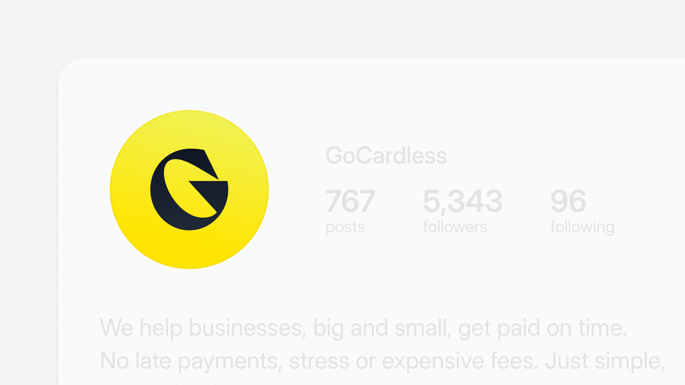 GoCardless symbol in use